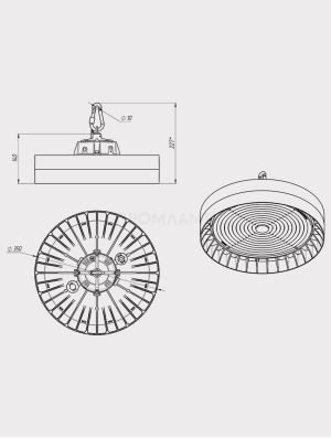 Размеры светильника Wheel 101-125-740-D60